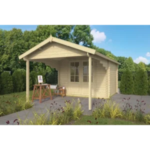 Tampa Bjælkehytte 28 mm - 400525N - 7,8 mÂ²