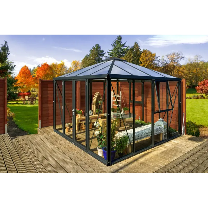 Vitavia Fortuna 10200 Sort Drivhus 3mm Hærdet Glas /10mm Polytag