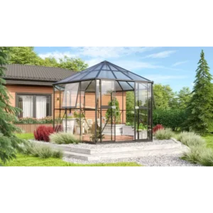 Vitavia Hera 2 9000 Sort Drivhus 3mm Hærdet Glas /6mm Polytag