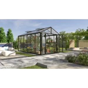 Vitavia Poseidon 11900 Sort Drivhus 3mm Hærdet Glas /10mm Polytag