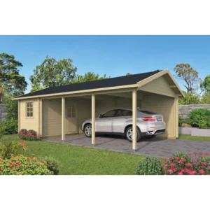 Winston-Salem Carport-shed 44 mm - 400805N - 38,07 mÂ²